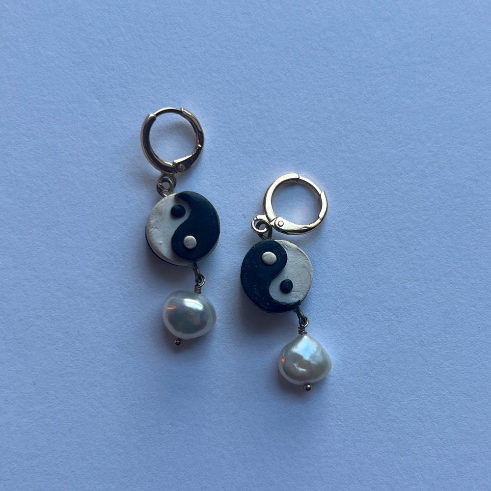 Crumi Stuff Clay Yin Yang Earrings